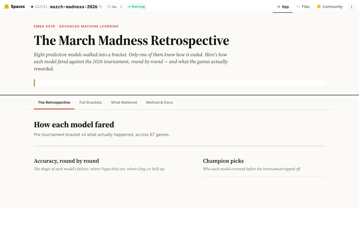 March Madness 2026 — Bracket Prediction Engine preview